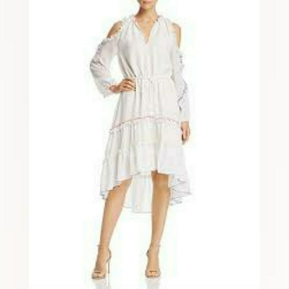 Red Carter Lucy Cold Shoulder White Dress (Medium)